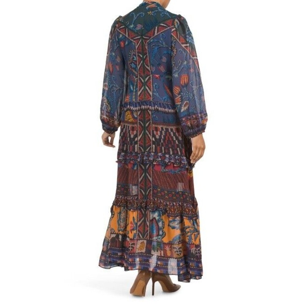 Farm Rio Long sleeve Maxi Dress, Relaxed, Small, New! Retail $335 - Picture 4 of 7